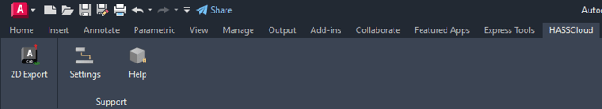 export in ribbon