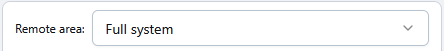 remote area dropdown